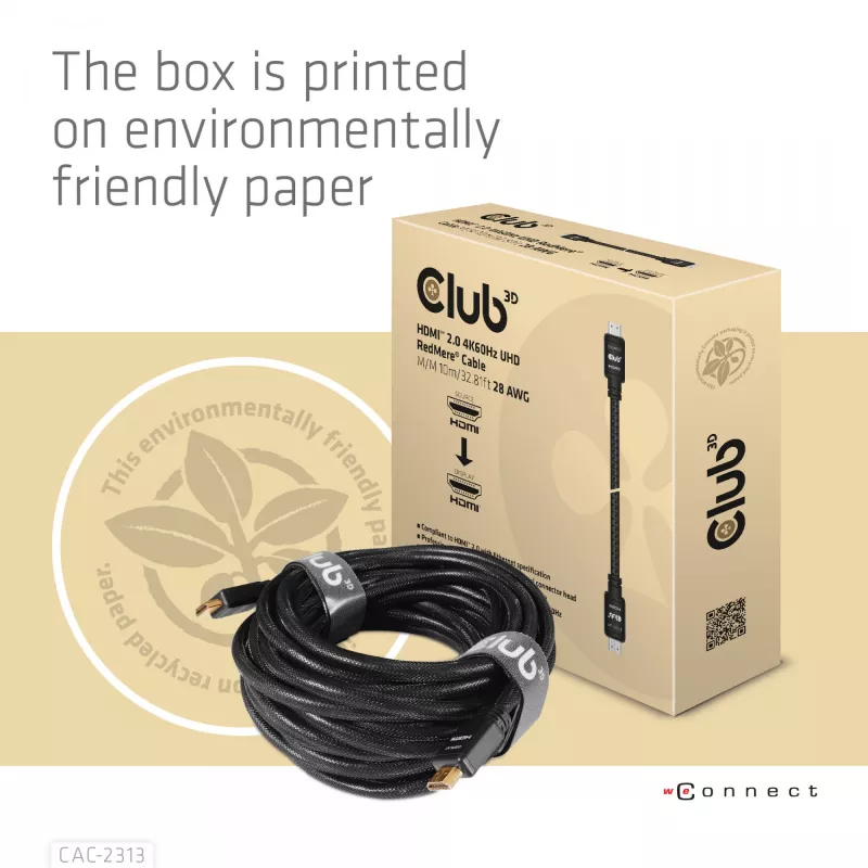 Cabo CLUB3D HDMI 2.0 4K60Hz RedMere 10m/32,8ft
