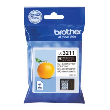 Brother LC3211BK Cartucho de tinta 1 unid. original capacidade padrão preto