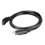 Club 3D CAC-1360 cabo HDMI 2.0 com Ethernet, rotativo 360°, 4K60Hz UHD, M/M, 2 m, preto