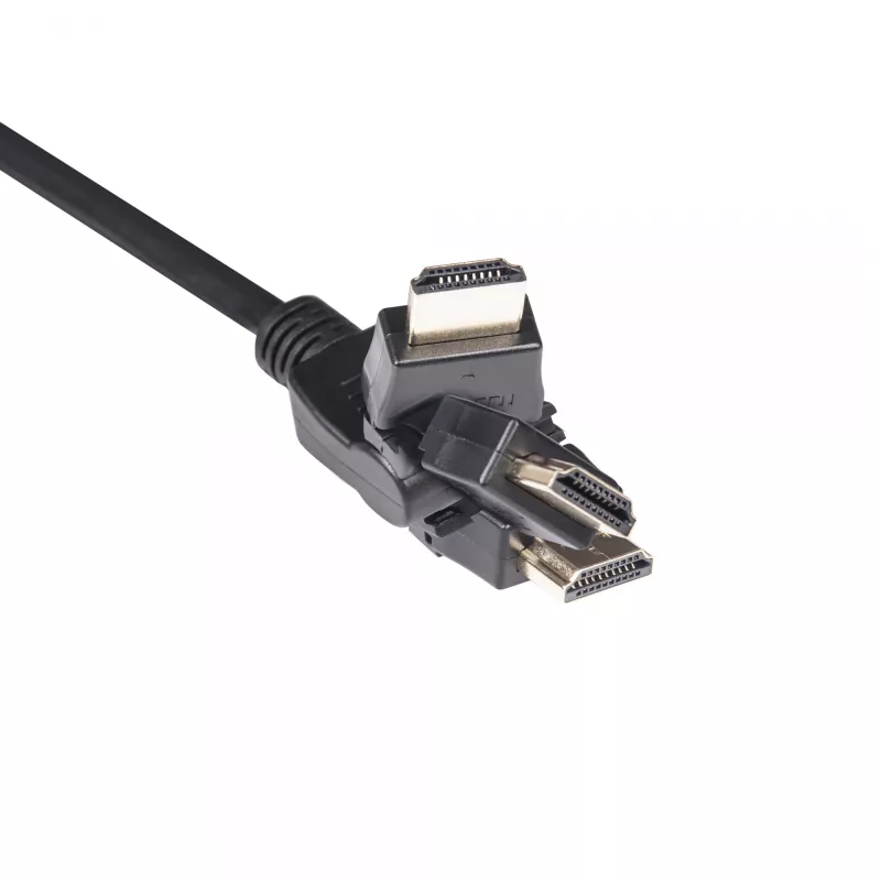Club 3D CAC-1360 cabo HDMI 2.0 com Ethernet, rotativo 360°, 4K60Hz UHD, M/M, 2 m, preto