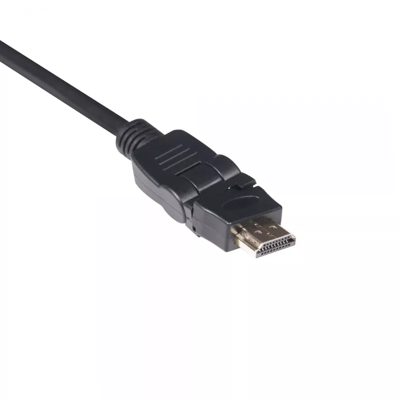 Club 3D CAC-1360 cabo HDMI 2.0 com Ethernet, rotativo 360°, 4K60Hz UHD, M/M, 2 m, preto