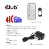 CLUB3D HDMI™ 2.0 UHD 4K60Hz SwitchBox 4 portas com comando IR