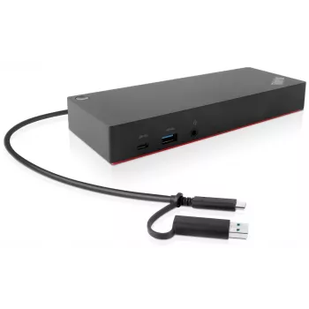 Dock/Replicador de portas para portátil Lenovo 40AF0135EU com fios preto