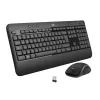 Conjunto de teclado e rato sem fios Logitech MK540 Advanced – teclado QWERTZ de tamanho completo, recetor USB, layout US, rato ergonómico, preto/branco