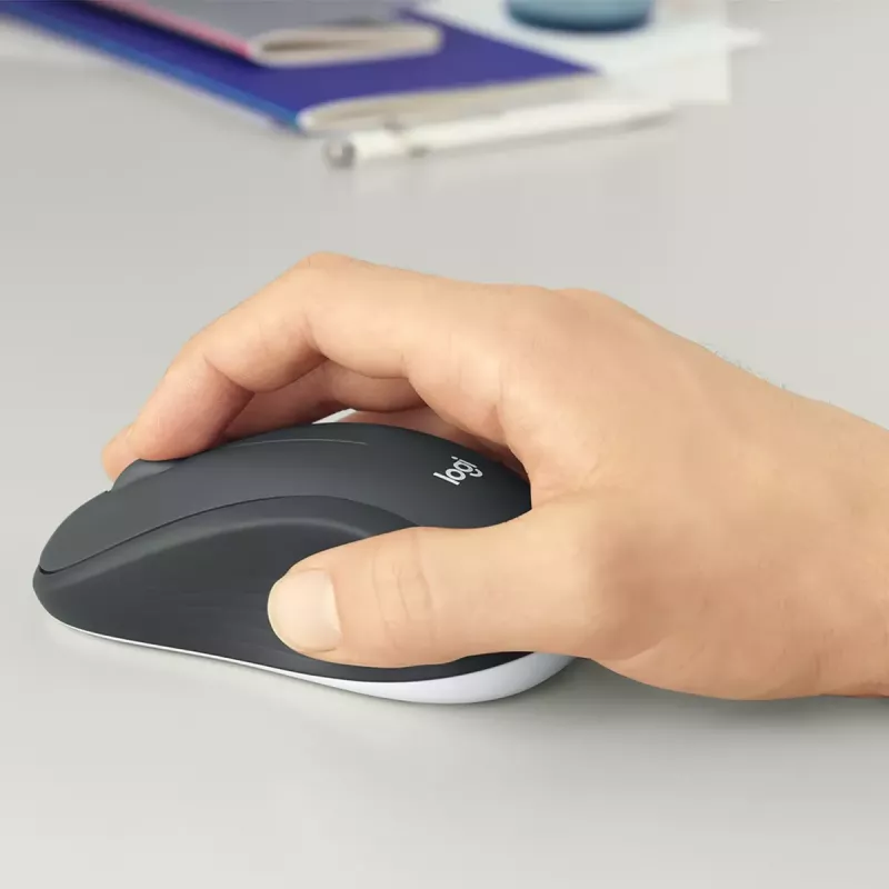 Conjunto de teclado e rato sem fios Logitech MK540 Advanced – teclado QWERTZ de tamanho completo, recetor USB, layout US, rato ergonómico, preto/branco