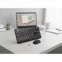 Conjunto de teclado e rato sem fios Logitech MK540 Advanced – teclado QWERTZ de tamanho completo, recetor USB, layout US, rato ergonómico, preto/branco