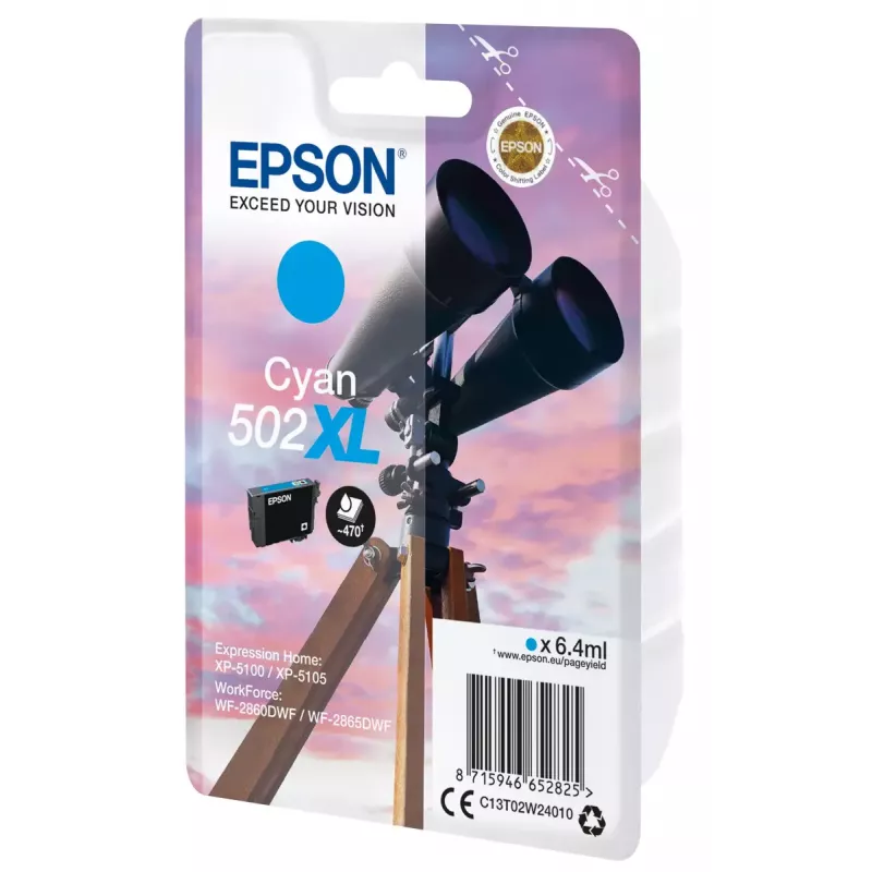 Tinteiro Epson 502XL ciano 470 páginas