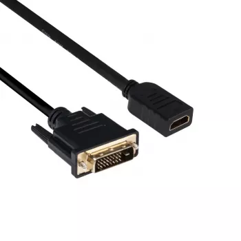 Club 3D CAC-1211 cabo de DVI-D para HDMI 1.4, Dual Link, M/F, 2 m, preto