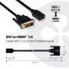 Club 3D CAC-1211 cabo de DVI-D para HDMI 1.4, Dual Link, M/F, 2 m, preto