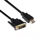 Club 3D CAC-1210 cabo DVI-D para HDMI 1.4, Dual Link, bidirecional, 4K, M/M, 2 m, preto