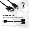 Club 3D CAC-1210 cabo DVI-D para HDMI 1.4, Dual Link, bidirecional, 4K, M/M, 2 m, preto