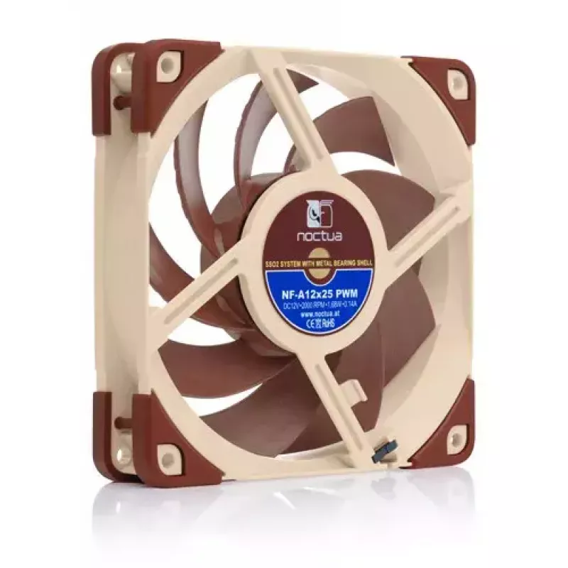 Ventoinha Noctua NF-A12x25 PWM 120 mm, 12 V, PWM, máx. 2000 rpm, 102,1 m³/h, 22,6 dB