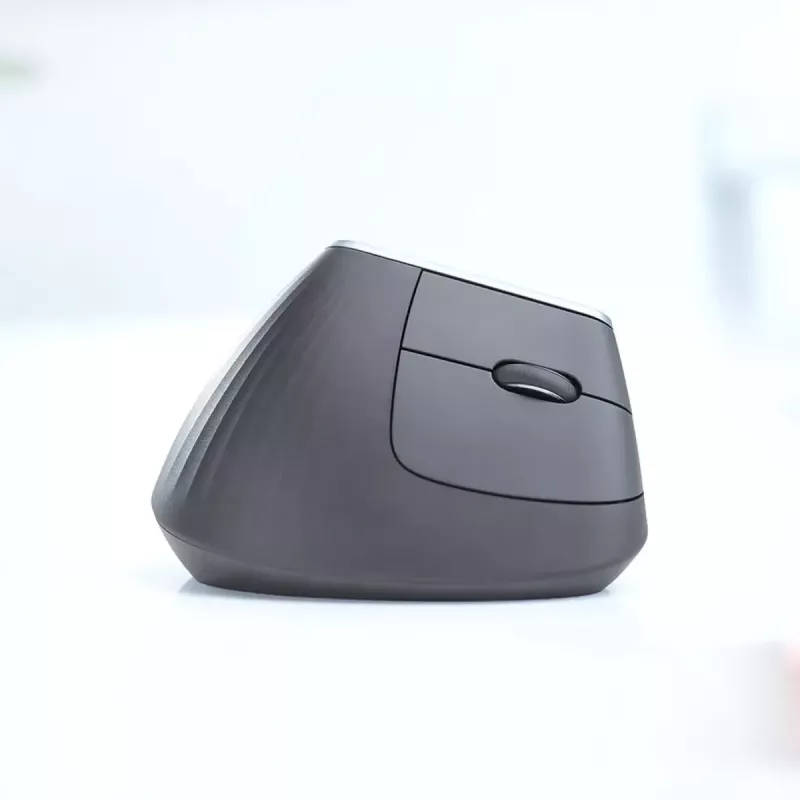 Rato ergonómico sem fios Logitech MX Vertical, MX Vertical, 4000 DPI, RF Wireless + Bluetooth, para destros, grafite, uso de escritório