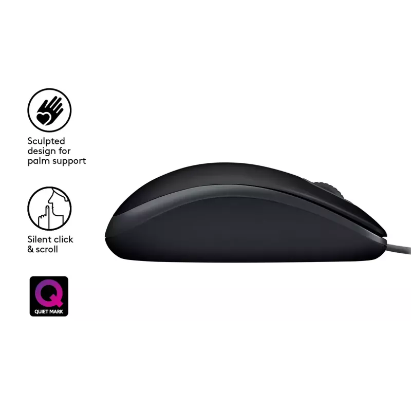 Rato Logitech B110 Silent com fio USB preto