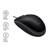 Rato Logitech B110 Silent com fio USB preto