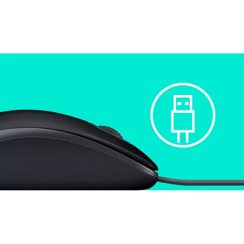 Rato Logitech B110 Silent com fio USB preto