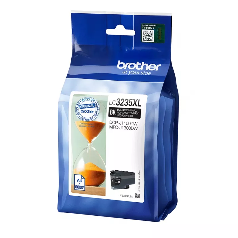 Cartucho de tinta Brother LC3235XLBK, 1 unid., original, alta capacidade (XL), preto