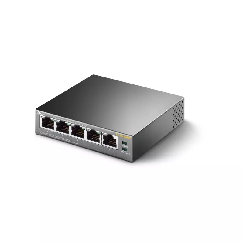 Switch TP-Link 5 portas Gigabit Desktop PoE com 4 portas, não gerido, Gigabit Ethernet (10/100/1000), Power over Ethernet (PoE)