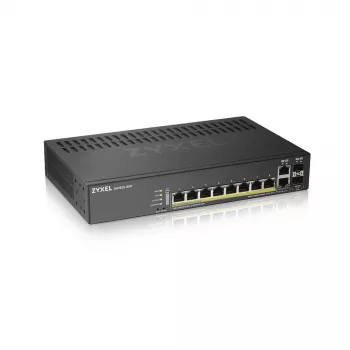 Zyxel GS1920-8HPV2 gerido Gigabit Ethernet (10/100/1000) Power over Ethernet (PoE) preto