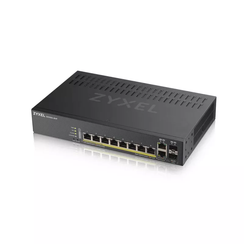 Zyxel GS1920-8HPV2 gerido Gigabit Ethernet (10/100/1000) Power over Ethernet (PoE) preto