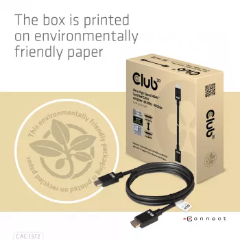 Cabo CLUB3D Ultra High Speed HDMI 4K120Hz, 8K60Hz certificado 48 Gbit/s M/M 2 m