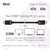 Club 3D CAC-1371 cabo HDMI 2.1 Ultra High Speed certificado, 48 Gbps, 4K 120 Hz / 8K 60 Hz / 10K 120 Hz, ARC, HDR, M/M, 1 m
