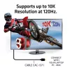 Club 3D CAC-1371 cabo HDMI 2.1 Ultra High Speed certificado, 48 Gbps, 4K 120 Hz / 8K 60 Hz / 10K 120 Hz, ARC, HDR, M/M, 1 m