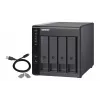 Caixa QNAP TR-004 de 4 baías - 2.5/3.5 polegadas - Serial ATA II - 0,1,5,10,JBOD - 3.2 Gen 1 (3.1 Gen 1) - USB Type-C