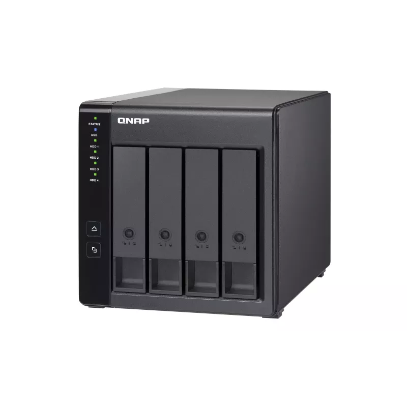 Caixa QNAP TR-004 de 4 baías - 2.5/3.5 polegadas - Serial ATA II - 0,1,5,10,JBOD - 3.2 Gen 1 (3.1 Gen 1) - USB Type-C