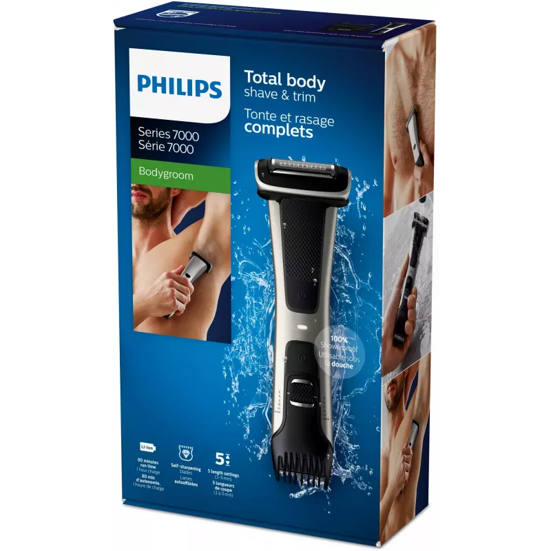 Philips Série 7000 Bodygroom 7000 BG7025/15 aparador de pelos corporais resistente à água