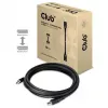 Club 3D CAC-1061 cabo DisplayPort 1.4 HBR3 8K 60 Hz, 32,4 Gbps, DSC 1.2, certificado VESA, com trinco, M/M, 5 m, preto