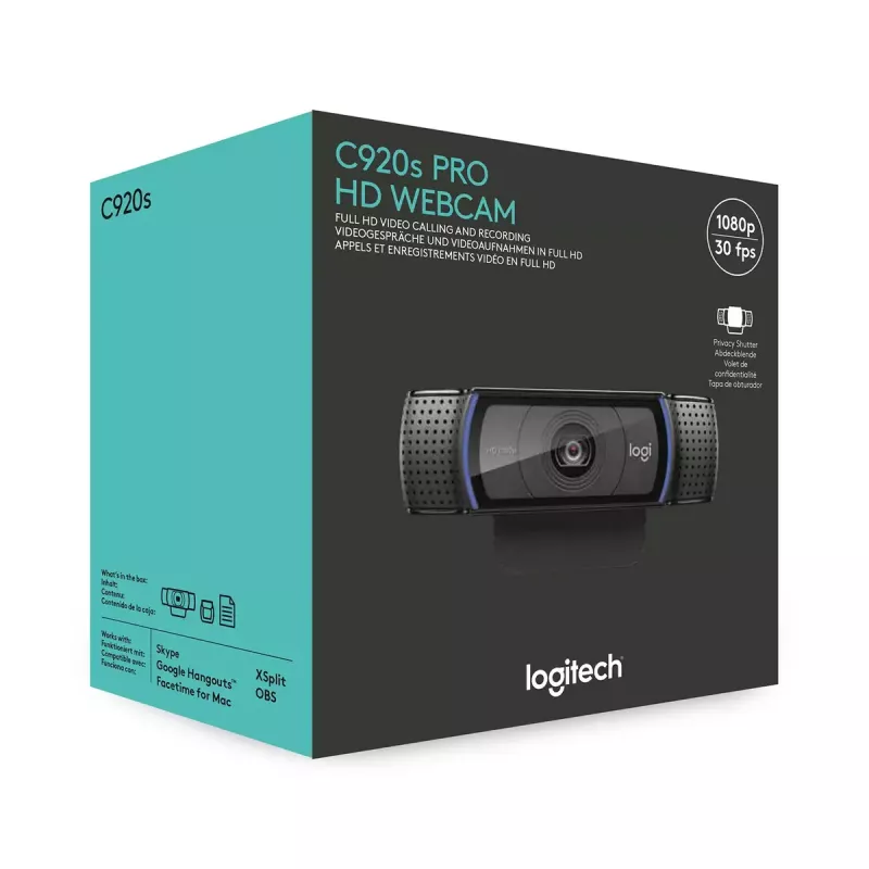 Webcam LOGITECH Hd Pro C920s - USB