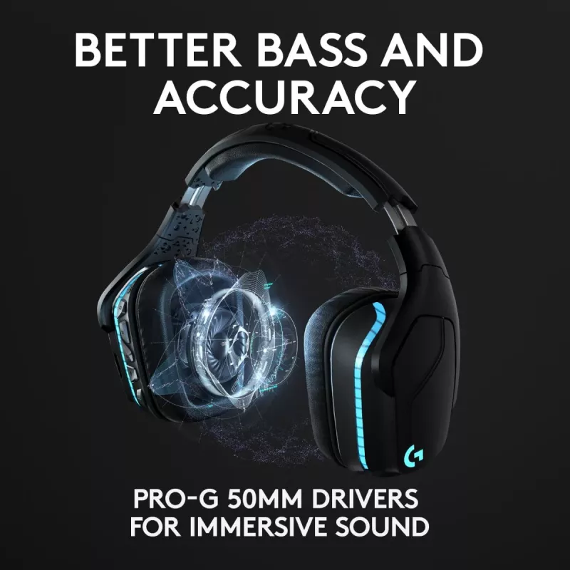 Headset gaming LOGITECH G935 Wireless 7.1 Surround Sound Lightsync – 2,4 GHz