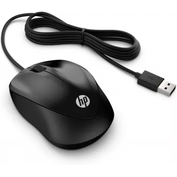 Rato com fio HP 1000, para ambas as mãos, USB Type-A, 1200 DPI, preto