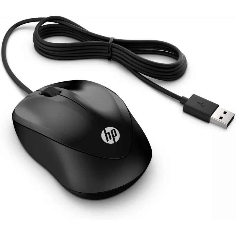 Rato com fio HP 1000, para ambas as mãos, USB Type-A, 1200 DPI, preto