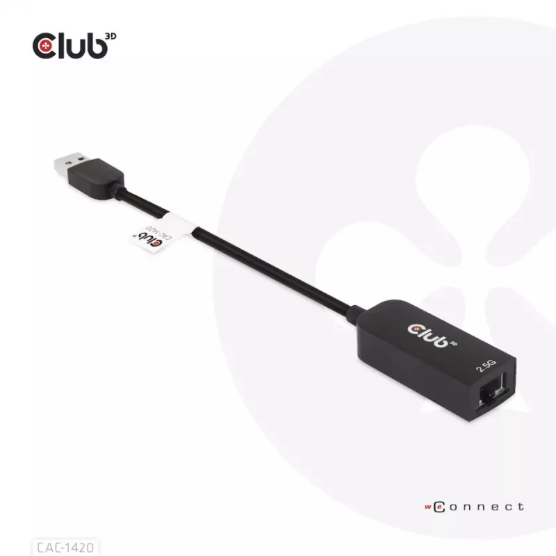 Adaptador CLUB3D USB 3.2 Gen1 Type-A para RJ45 2.5Gbps