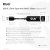 Adaptador CLUB3D USB 3.2 Gen1 Type-A para RJ45 2.5Gbps