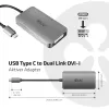 Adaptador ativo CLUB3D USB3.2 Gen1 Type-C para Dual Link DVI-D HDCP ON M/F