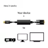 Cabo USB Type C para VGA ativo M/M CLUB3D CAC-1512 5m