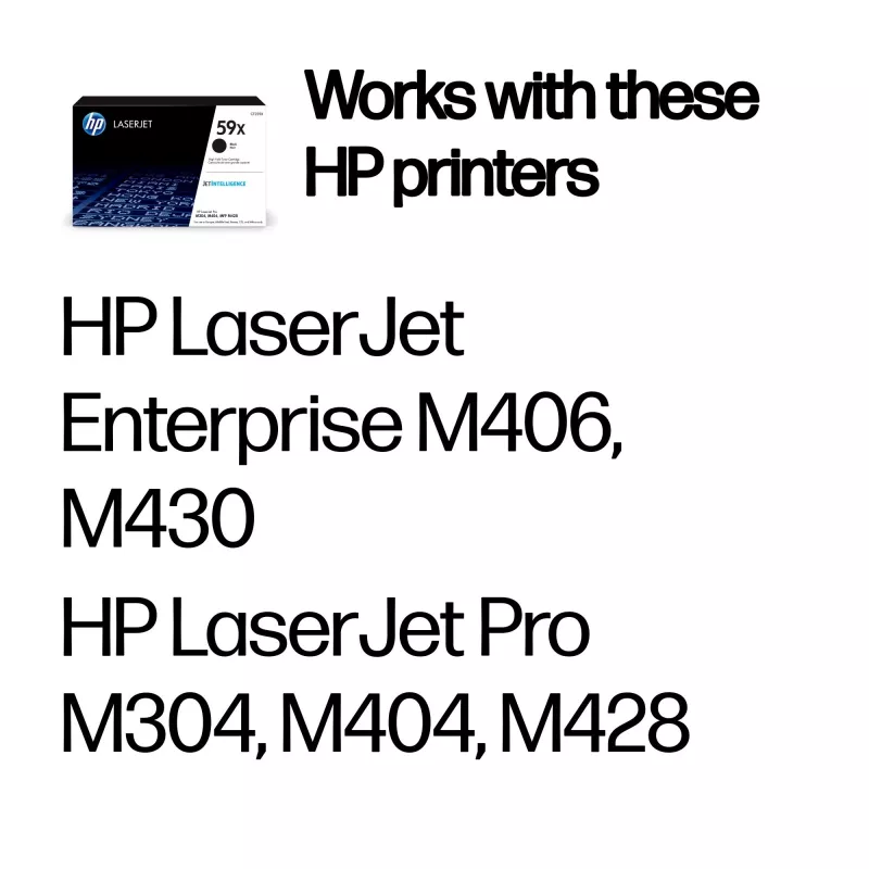 Cartucho de toner HP 59X High Yield CF259X 10000 páginas Preto