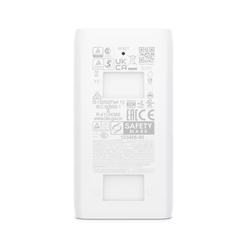 Ubiquiti U-POE-AF injetor PoE, 802.3af, 48 V, 15 W, Gigabit Ethernet, branco