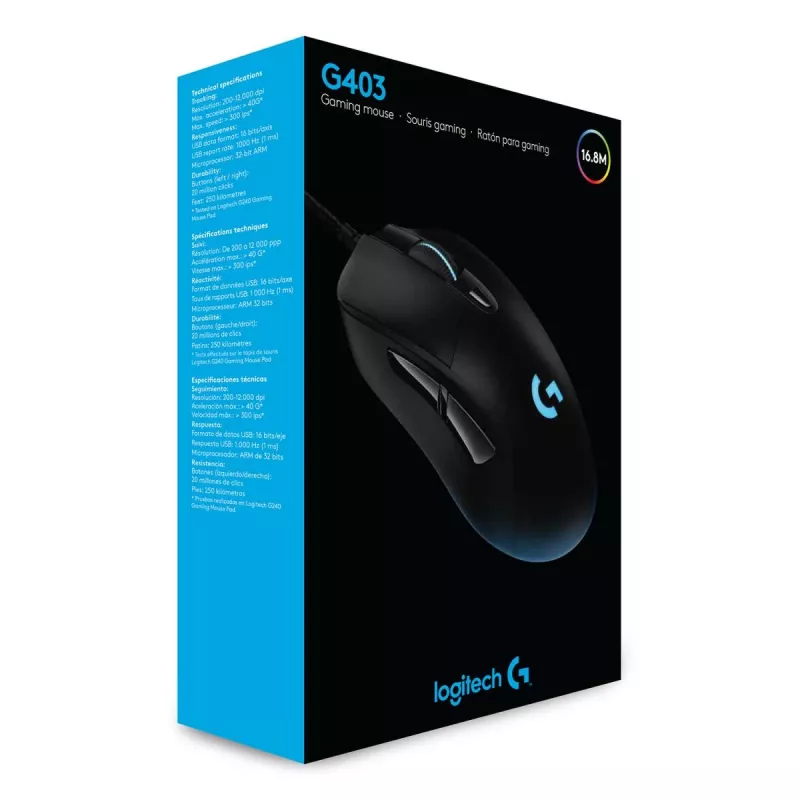 Rato gaming LOGITECH G403 Hero USB Preto EWR2