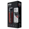 Máquina de barbear de lâmina Braun Series 3 300s com aparador preto, vermelho