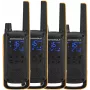 Rádio bidirecional Motorola Talkabout T82 Extreme Quad Pack — 4× emissores-receptores PMR, 16 canais, IPX4, 500 mW, NiMH recarregável, Micro-USB