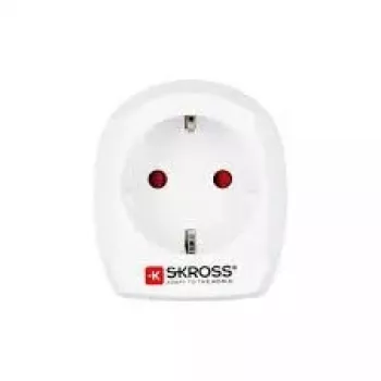 Adaptador de viagem SKROSS Europa para Reino Unido Adaptador de ficha Branco
