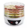 Desidratador ESPERANZA EKD002 – 5 tabuleiros, 250 W, termostato ajustável, temperatura máxima 75 °C, branco translúcido