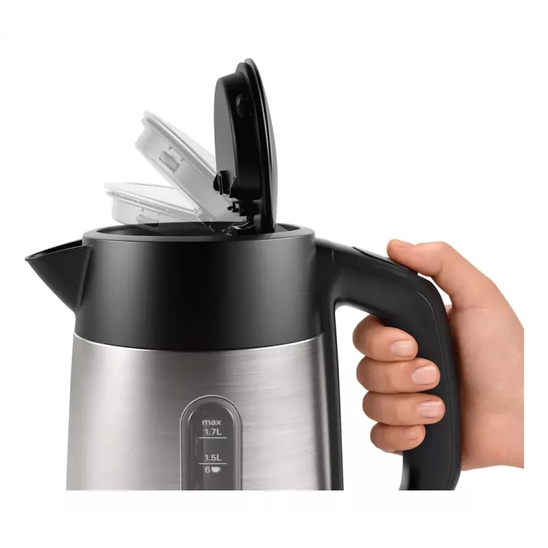 Chaleira Bosch TWK4P440 1,7 L 2400 W Preto, Aço inoxidável