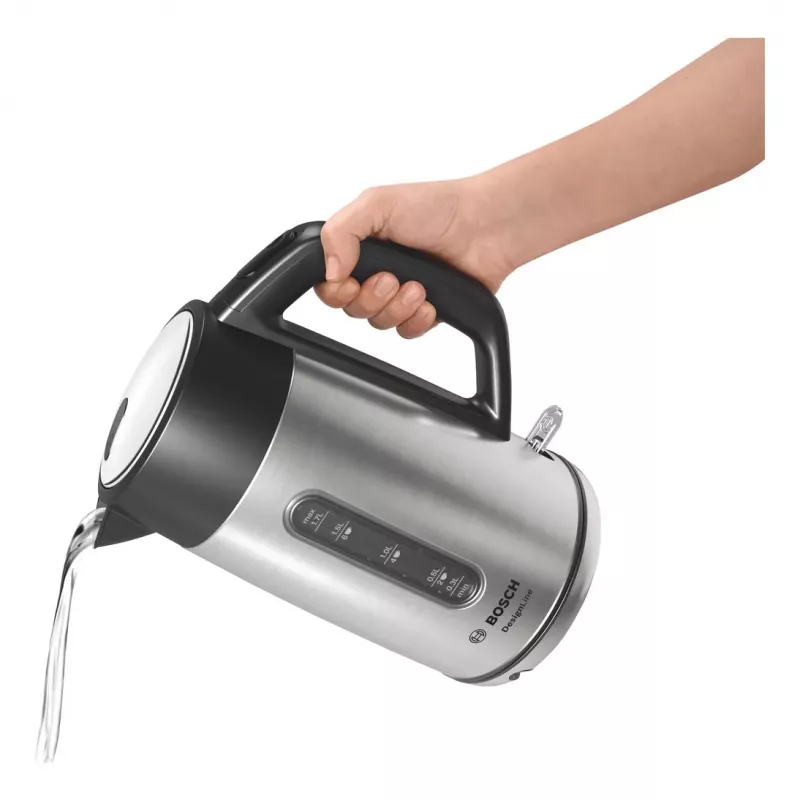 Chaleira Bosch TWK4P440 1,7 L 2400 W Preto, Aço inoxidável