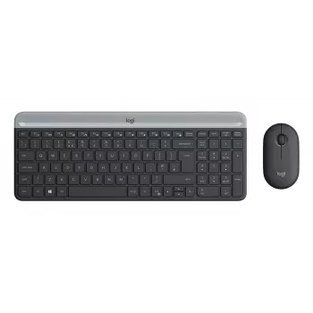 Conjunto de teclado e rato sem fios LOGITECH Slim Mk470 - Graphite Qwerty Dansk/ Norsk/ Svenska