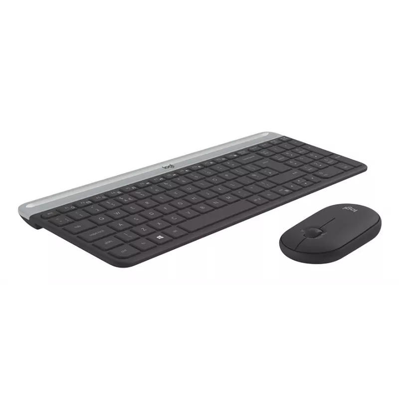 Conjunto de teclado e rato sem fios LOGITECH Slim Mk470 - Graphite Qwerty Dansk/ Norsk/ Svenska